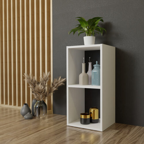 Colonne bibliothèque sans fond 2 compartiments