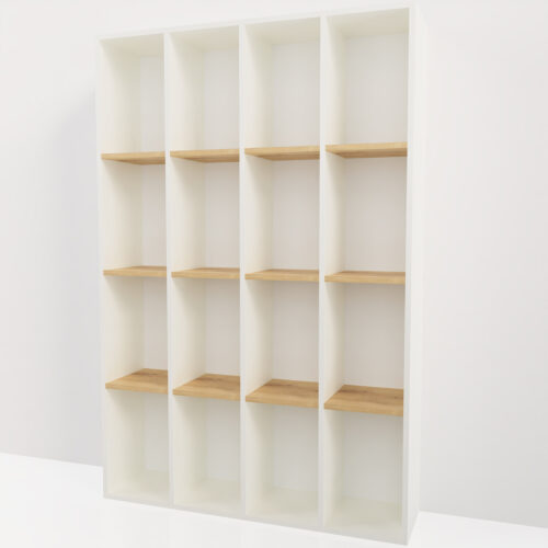 Étagère blanche 16 casiers de rangement <br> 120x180x30cm - Tikideco