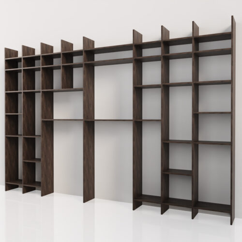 Étagère murale tv en bois <br> 375x250x30cm - Tikideco