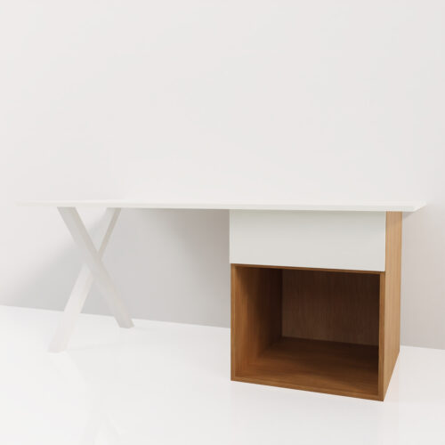 Bureau avec rangement simple, tiroir <br> 170x90x71cm - Tikideco