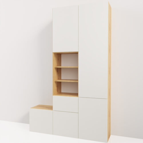 Cache compteur électrique blanc <br> 130x200x30cm - Tikideco