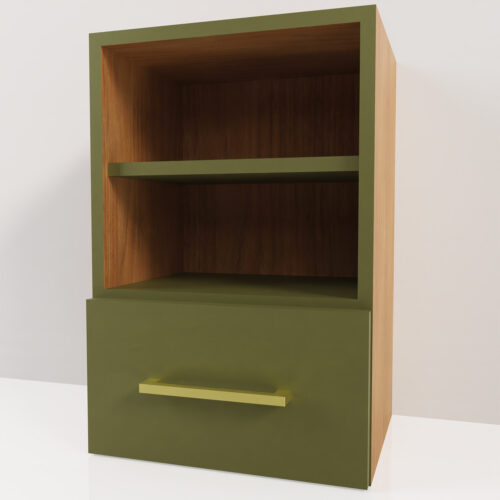 Table de nuit étagère en bois <br> 40x60x30cm - Tikideco