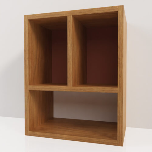 Table de chevet étagère en bois <br> 40x50x25cm - Tikideco