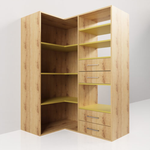 Placard pour chambre, couleur bois <br>138x100x180,5cm - Tikimob