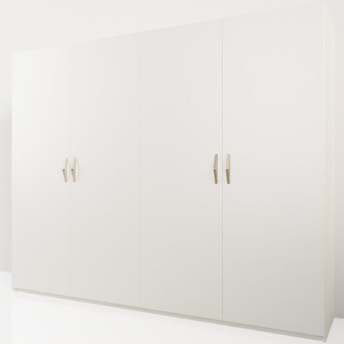 Armoire blanche, grande taille, contenance élevée <br> 300x60x240cm - Tikideco