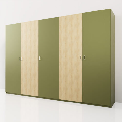 Grande armoire de rangement, bois mélaminé <br> 328x55x220cm - Tikideco