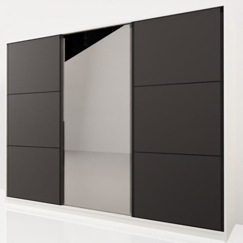 Dressing à portes coulissantes design luxe <br> 250x50x190cm - Tikideco