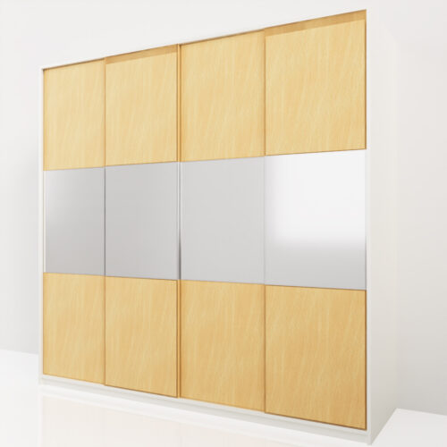 Armoire pour chambre avec portes coulissantes <br> 250x50x190cm - Tikideco