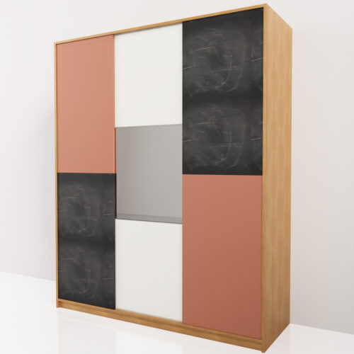 Dressing fermé porte coulissante, <br> 180x60x220cm - Tikideco