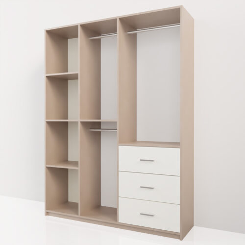 Petit dressing ouvert, contemporain<br> 165,8x45x220cm - Tikideco