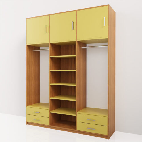 Petit dressing ouvert, nombreux rangements<br> 174x45x220cm - Tikideco