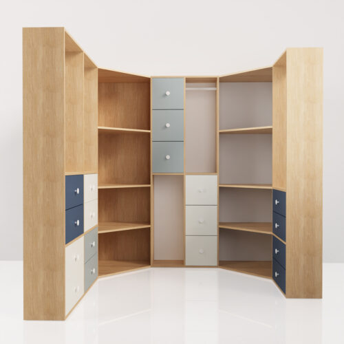 Dressing en bois, grande contenance <br> 231x196x210cm - Tikideco