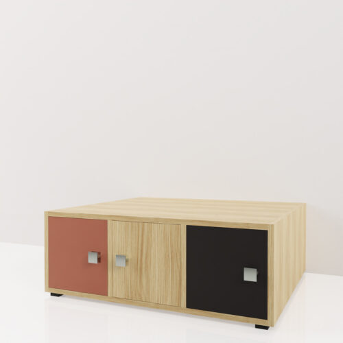 Meuble sous television en bois, trois couleurs <br> 90x80x32cm - Tikideco