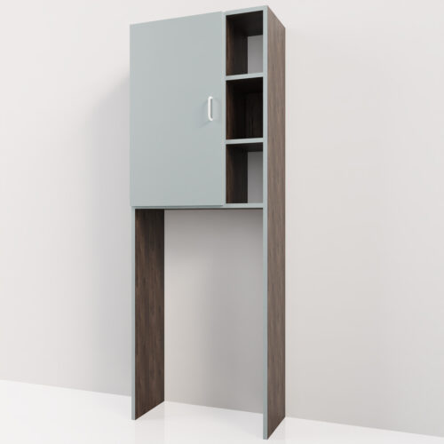 Meuble wc original, bleu glace <br> 66x30x118,5cm - Tikideco