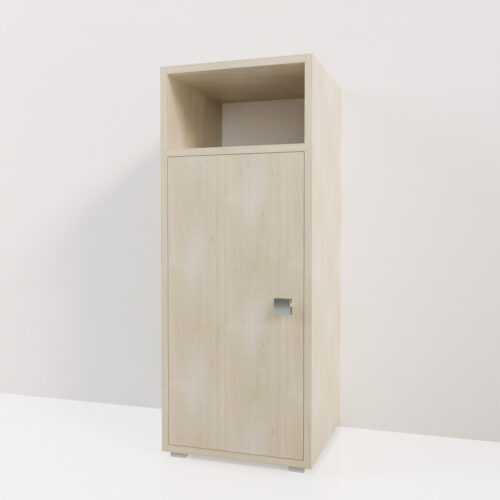 Casier en bois, couleur blanc <br> 40x100x40cm - Tikideco