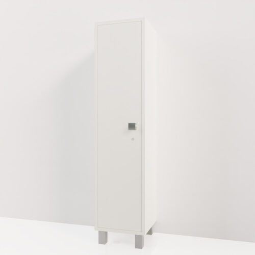 Casier de rangement bois, couleur blanc <br> 30x120x40cm - Tikideco