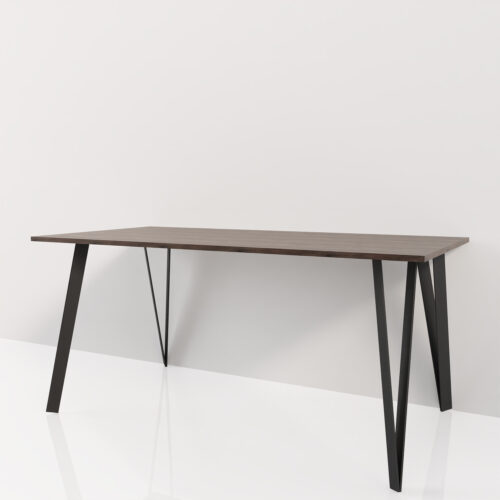 Table à manger noire, mélaminé 19mm <br> 160x80x73cm - Tikideco
