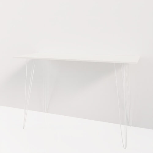 Table salon blanche, moderne, en bois <br> 170x70x112cm - Tikideco