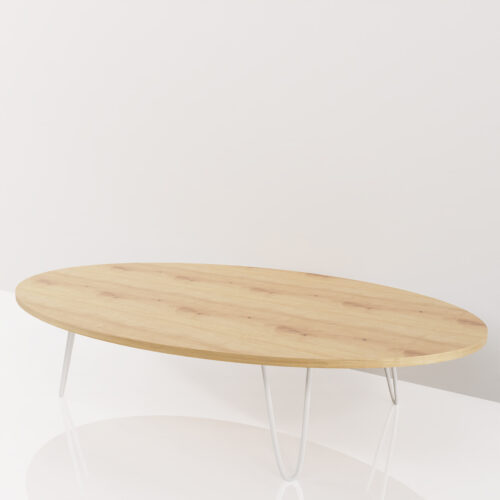 Table basse ovale, mélaminé 19mm <br> 150x94x32cm - Tikideco