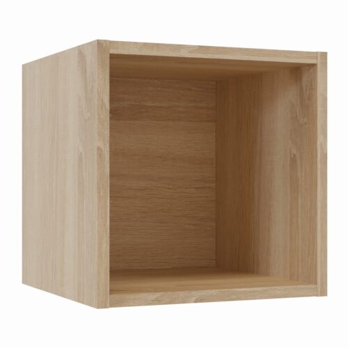 Tikub, étagère murale cube, 25x25x25cm <br> Chene bordalino naturel