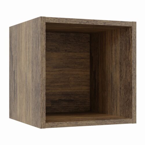 Tikub, étagère murale cube, 25x25x25cm <br> Chene sante fe