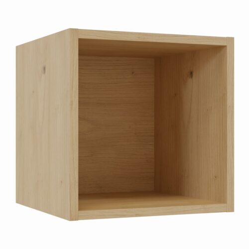 Tikub, étagère murale cube, 25x25x25cm <br> Chene sauvage naturel