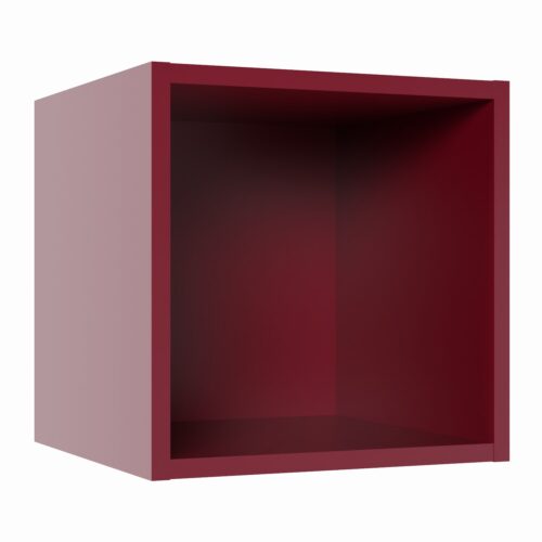 Tikub, étagère murale cube, 25x25x25cm <br> Rouge bordeaux
