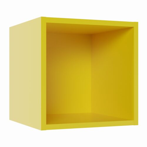 Tikub, étagère murale cube, 25x25x25cm <br> Jaune tournesol