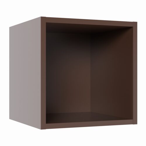 Tikub, étagère murale cube, 25x25x25cm <br> Marron foncé