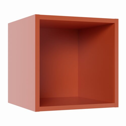 Tikub, étagère murale cube, 25x25x25cm <br> Rouge indien