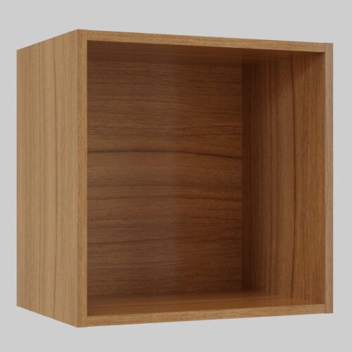 Tikub, étagère murale cube, 35x35x25cm <br> Noyer de bourgogne