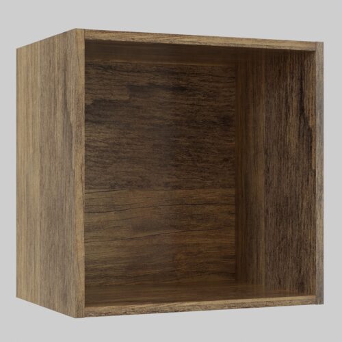 Tikub, étagère murale cube, 35x35x25cm <br> Chene sante fe