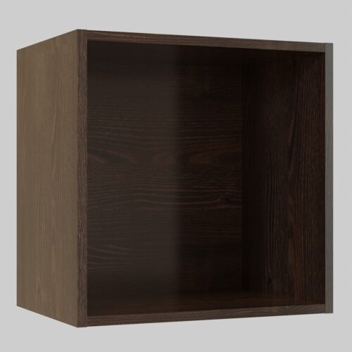Tikub, étagère murale cube, 35x35x25cm <br> Chene thermo noir