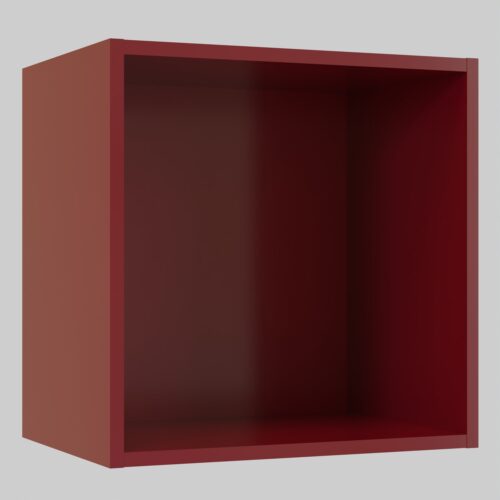 Tikub, étagère murale cube, 35x35x25cm <br> Rouge bordeaux