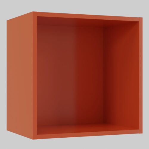 Tikub, étagère murale cube, 35x35x25cm <br> Rouge indien