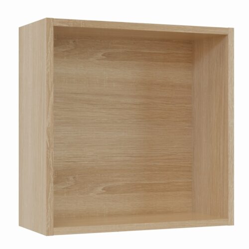 Tikub, étagère murale cube, 35x35x15cm <br> Chene bordalino naturel
