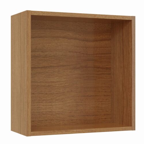 Tikub, étagère murale cube, 35x35x15cm <br> Noyer de bourgogne