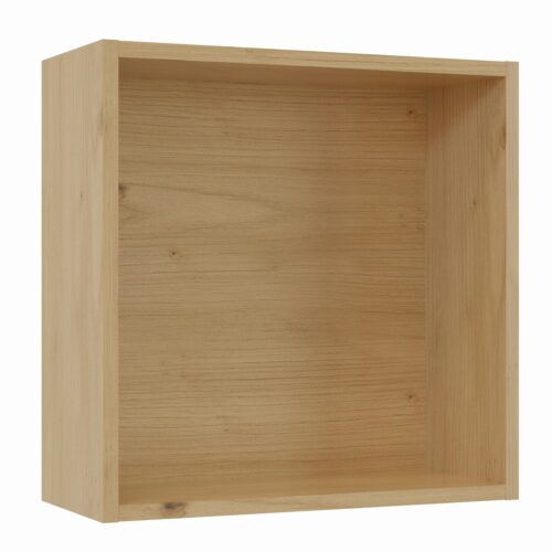 Tikub, étagère murale cube, 35x35x15cm <br> Chene sauvage naturel