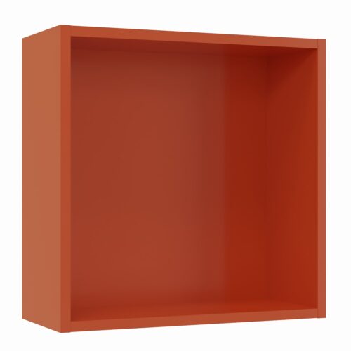 Tikub, étagère murale cube, 35x35x15cm <br> Rouge indien