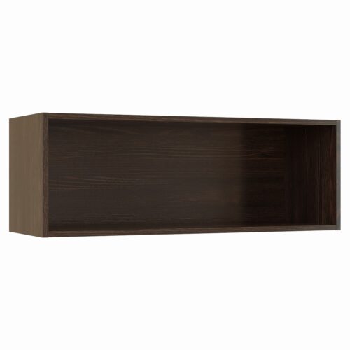 Tikub, étagère murale rectangulaire, 70x25x25cm <br> Chene thermo noir