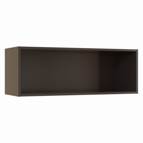 Tikub, étagère murale rectangulaire, 70x25x25cm <br> Noir soft