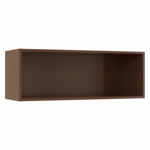 Tikub, étagère murale rectangulaire, 70x25x25cm <br> Marron foncé