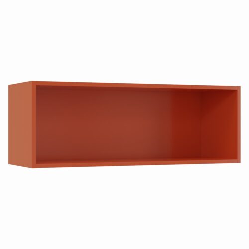 Tikub, étagère murale rectangulaire, 70x25x25cm <br> Rouge indien