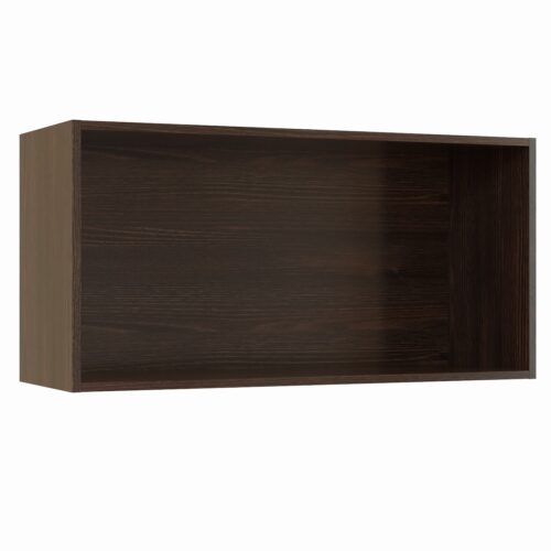 Tikub, étagère murale rectangulaire, 70x35x25cm <br> Chene thermo noir