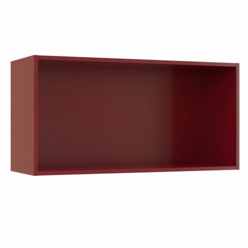 Tikub, étagère murale rectangulaire, 70x35x25cm <br> Rouge bordeaux
