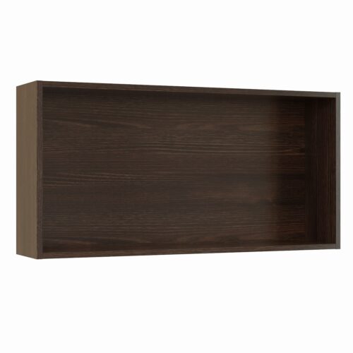 Tikub, étagère murale rectangulaire, 70x35x15cm <br> Chene thermo noir