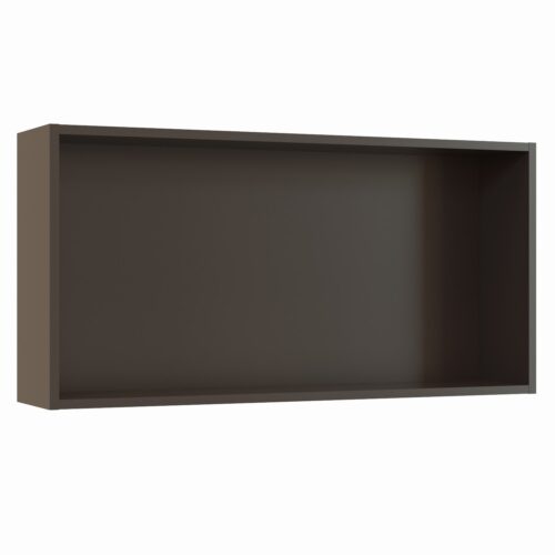 Tikub, étagère murale rectangulaire, 70x35x15cm <br> Noir soft