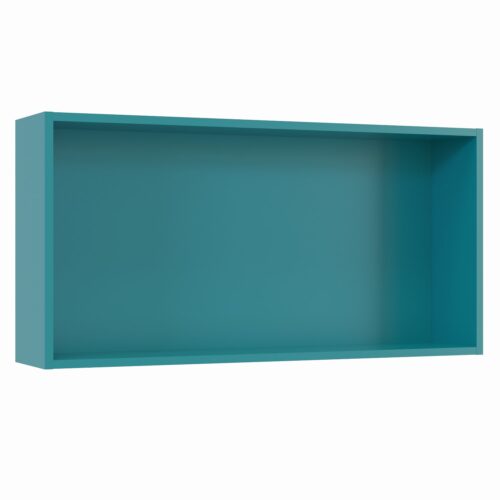 Tikub, étagère murale rectangulaire, 70x35x15cm <br> Bleu turquoise