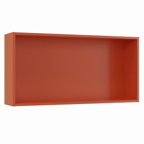 Tikub, étagère murale rectangulaire, 70x35x15cm <br> Rouge indien