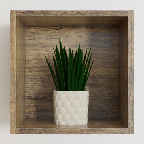 Tikub, étagère murale cube, 25x25x15cm <br> Chene sante fe